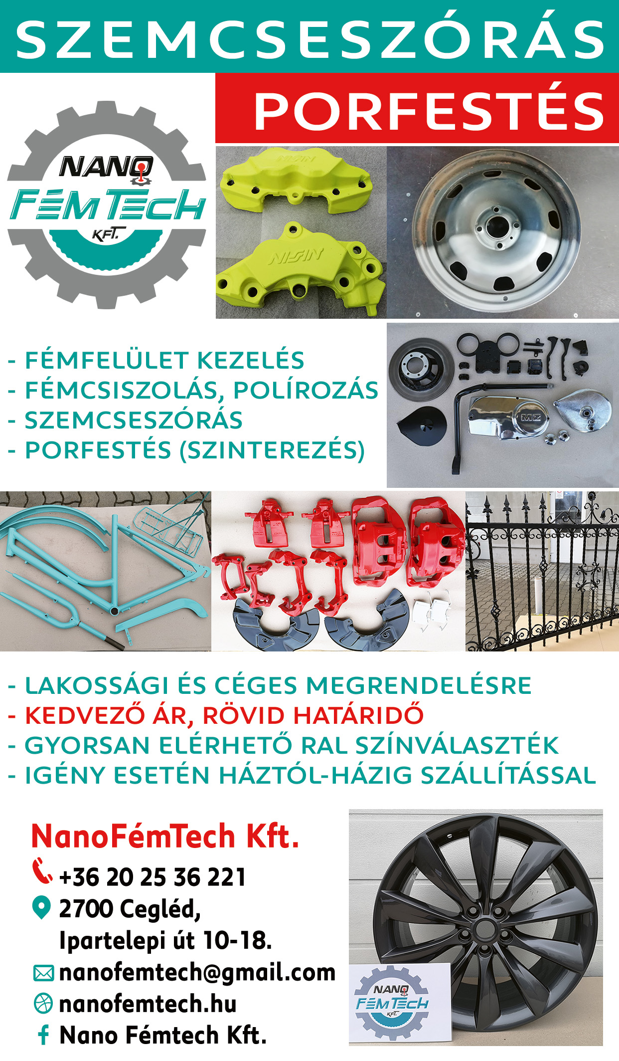 fémalkatrész felújítás Cegléd